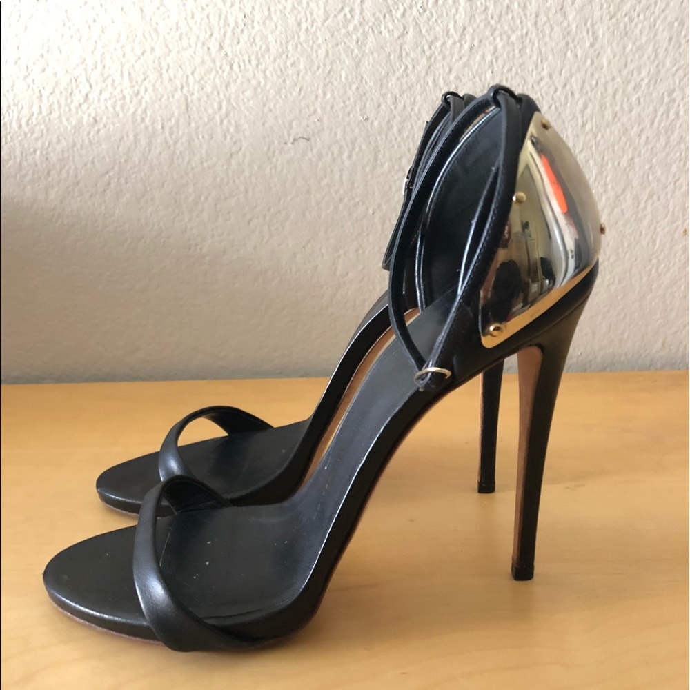 Giuseppe Zanotti Black with gold heeled sandals
